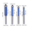 4 Pcs Flush Trim Router Bit 1/4 Shank Tungsten Steel