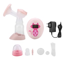 Single Electric Adjustable Suction Breast Pump Automatic Baby Breastfeeding Set  Pink