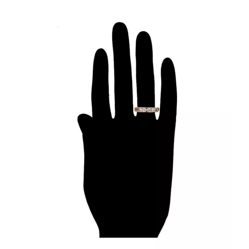 Dtup Anillo De Compromiso Chapado En Oro De 18k Churumbela