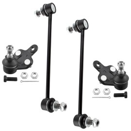 WEDOAUTO 4Pcs Suspension Kit Front Stabilizer Bar Link Sway Bar Link + Lower Ball Joints Fit For Toyota Sienna 2004 2005 2006 2007 2008 2009 2010 3.5L V6 Replace# K90346 K90347 K80249