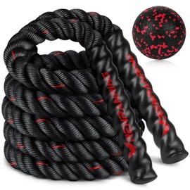 Jump Rope, 4LB Weighted Jump Rope for Fitness, 9.8ft Heavy Jumping Ropes for Exercise, Adult Workout Rope for Men & Women Improve Strength, Skipping Rope for Gym Training, Home Workout