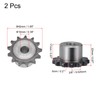 sourcing map Chain Roll Gear 10 mm Bore 3/8 Inch