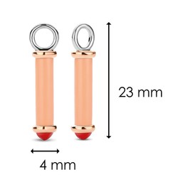 TISENTO Earrings with Pendant TI SENTO - Rata 925 (1.50 g) 9234CP Brand, One Size, Unprecious Metals, Without Gemstone, Unprecious Metals, No Gemstone