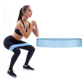 1 Pack Resistance Bands for Workouts, Rubber Bands for Home Gym & Stretching, Exercise Gear for Women & Men - Great for Yoga, Pilates, Therapy, Leg & Booty Training (Blue-X-Light)