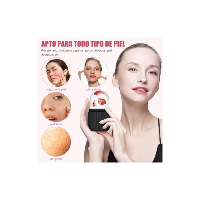 Rodillo Facial, Juego de 2 Piezas con 2 Bolsas, Hielo