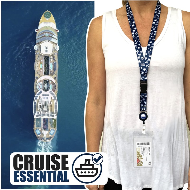 Carnival Cruise Luggage Tag Holders (4 Pack) & Lanyards (2