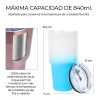 EG Vaso Tipo Termo Playero Con Tapa De 840 Ml