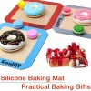 Goalfly 8 Inch Square Silicone Baking Mat, Set of 3
