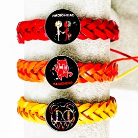 RADIOHEAD MEMORABILIA ROCK BAND  THREE COLOR BRACELETS ALBUM COVER
