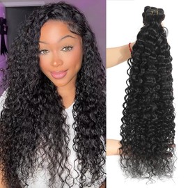 Water Wave Human Hair Bundle 26 Inch 12A Double Silky Soft Weft Curly Bundles Wet And Wavy Braidable Brazilian Hair For Women As Extensions