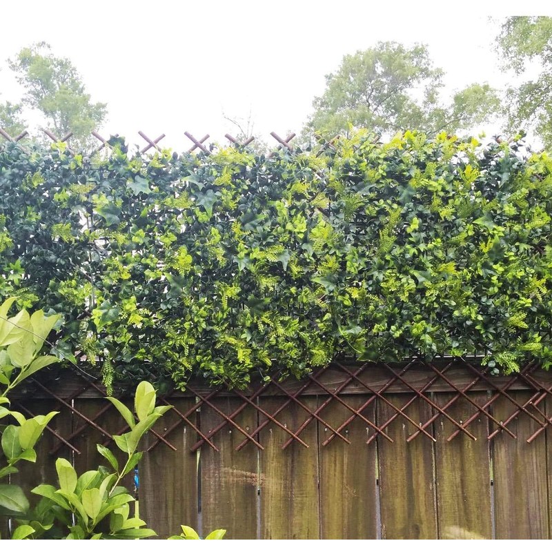 Helprise Expandable Willow Lattice Fence Panel Plant Support Garden Trellis