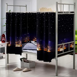 NICEYEA Dorm Home Bunk Bed Curtains Dustproof Single Sleeper Blackout Cloth Shading Bed Canopy Mosquito Protection Net Bedding Curtains(one piece)