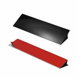 HRX Self-Adhesive Edge Fingerpull Door Handle - Easy to Install Screwless Peel and Stick on Glass, Wood, Metal, Plastic - Sliding Doors Knob for Kitchen Fronts, Drawers & Dressers Panels - 6 Pack