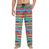visesunny Men's Pajama Bottoms Cotton Lightweight Green Cactus Mexican Blanket