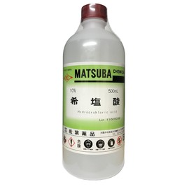 MATSUBA 10% Hydrochloric Acid 500ml Bottle