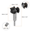 sourcing map Forstner Drill Bit 42mm (1-2/3") Tungsten Carbide 3
