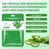 Aloe Vera Gesichtsmaske, Beruhigende & Feuchtigkeitsspendende Tuchmasken, 10 Stück, 25g