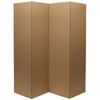6 ft. Tall Brown Temporary Cardboard Folding Screen - 4