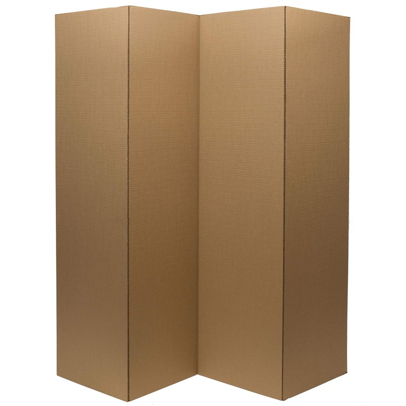 6 ft. Tall Brown Temporary Cardboard Folding Screen - 4