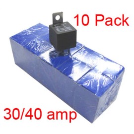 Mobilistics Automotive 12 Volt 30/40 Amp Heavy Duty Relay 10 PACK Car Boat Alarm