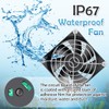 GDSTIME 80mm x 25mm 12V DC Waterproof IP67 Fan Dual