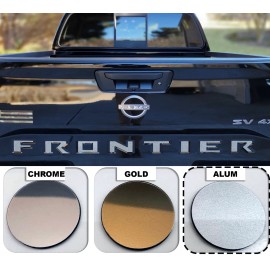 Advanced Trims SET OF 2: HOOD + TAILGATE SILVER ALUM NISSAN FRONTIER 2022-2025 RAISED LETTERS