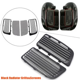 Unbranded Lower Fairing Radiator Screen Guard Grills For Harley Touring Road Glide FLHTK