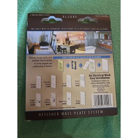 TayMac A2000 White Allure 2 Gang Rocker / Gfi Wall Plate