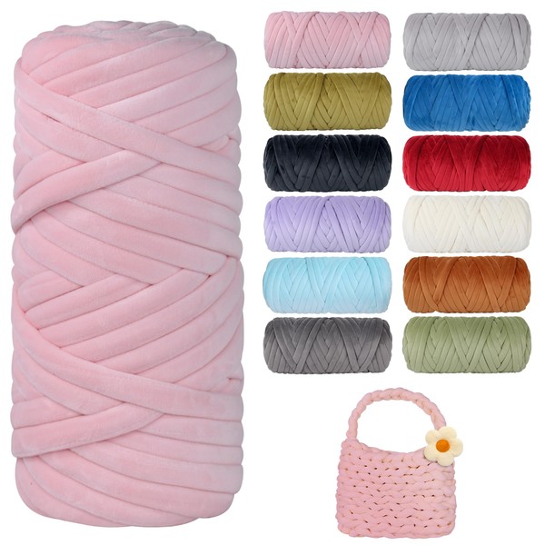 2LBS Thick Chunky Yarn for Knitting, Soft Crystal Fleece Giant