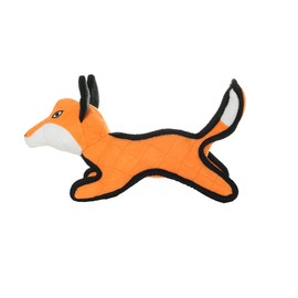 TUFFY - World's Tuffest Soft Dog Toy - Jr Zoo Fox - Squeakers - Multiple Layers. Made Durable, Strong & Tough. Interactive Play (Tug, Toss & Fetch). Machine Washable & Floats (Junior)