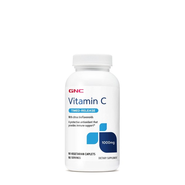 GNC Vitamin C 1000mg, Caplets, 90 ea