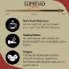 Cafe Supremo 100% Espresso Instant Ground Dark Roast Coffee Jar