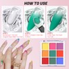 Nail Pigment Powder Palette, 9 Colors Gradient Solid Pigment Powder