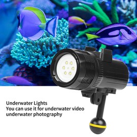 Yangers Waterproof Case Underwater Diving LED Torch Light, 60m Deep Water-Resistant Bright Video Lamp for GoPro Hero 7/6/5/4/3+/3/5 Session/HERO(2018)/Fusion DBPOWER APEMAN Camera