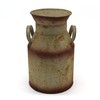 CVHOMEDECO. Galvanized Metal Milk Can, Old Rustic Primitives Jug Vase