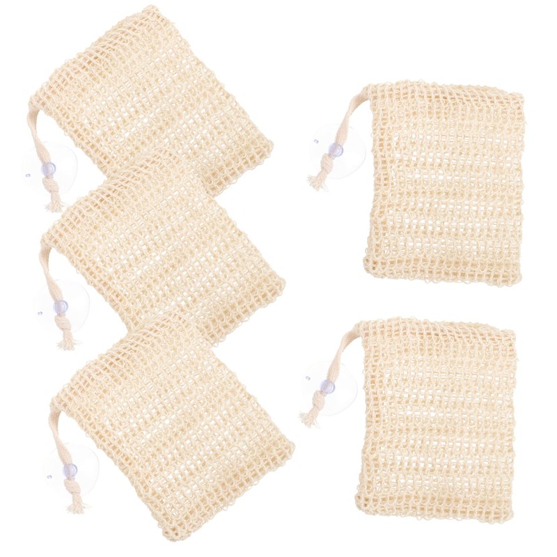 Healeved 10pcs Exfoliating Soap Pouch with Drawstring Natural and Foaming