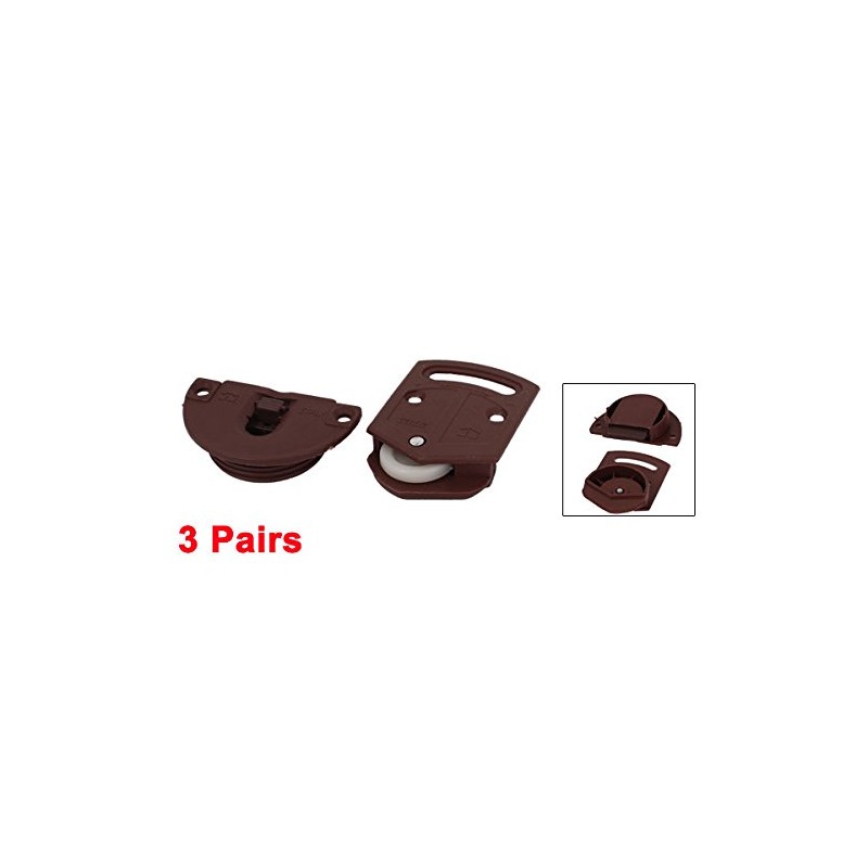 Sourcingmap Wardrobe Sliding Door Roller Gear Track Panel Internal Kit