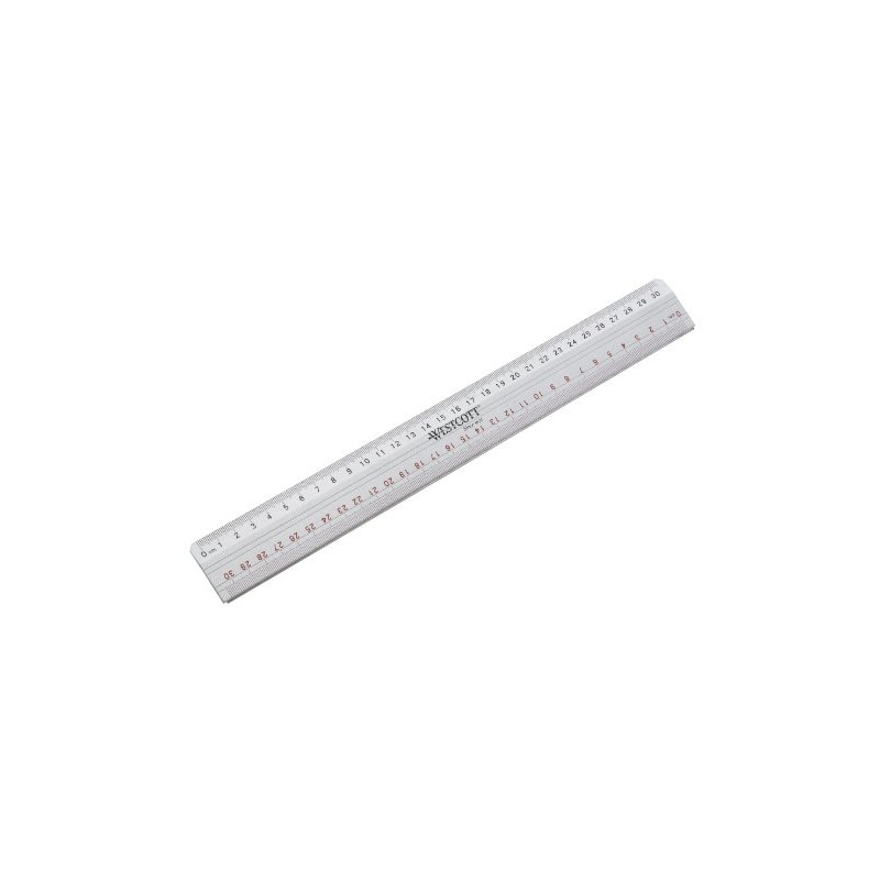 Westcott 12-Inch 30 cm Cutting Aluminium Ruler