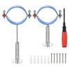 sourcing map 2Pcs Pipe Support, Stainless Steel Wall Mount Ceiling
