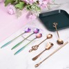sourcing map Set of 4 Stainless Steel Mixing Spoons 8.7