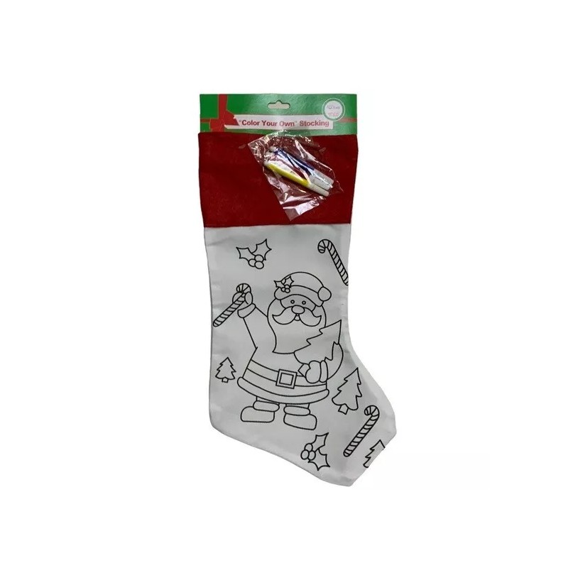 Simply Holiday Christmas Stocking Color Your Own Stocking Fabric Stocking