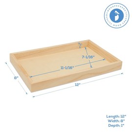 Wood Canvas Cradled 8 x 12 inch, Pack of 24 Blank Wood Panels for Painting, DIY Signs, Framing, Shadow Box, & Tray Crafts, by Woodpeckers