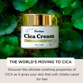 TERRAFIQUE Cica Cream - Centella Moisturizer Face Cream - Anti Aging Face Cream For Women - Hydrating Face Moisturizer For All Skin Types - 5 Oz / 150 Ml each - Pack of 3