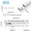 Biaungdo 4 Inch Slide Bolt Latch Lock, 2 Pack White
