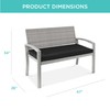 Best Choice Products Outdoor Bench 2-Person Wicker Garden Patio Benches