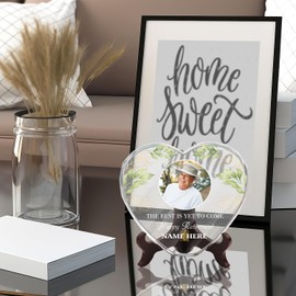 Extrabily Retirement Gifts 2025, Custom Crystal with Picture, Happy Retirement Gifts for Mom/Dad, New Chapter for Women/Men for Retired, Gift for House Warming/Birthday, 7.9inch Crystal Heart Decor