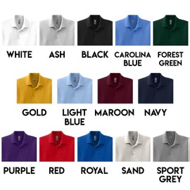 Gildan 8800 DryBlend Polo T-Shirts, Bulk Undershirts for Men Multipack - Create Color Pack - Men Sport Jersey Polo Tee Shirts 2 Pack, X-Large Multicoloured