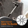 Nylon Universal Cable Tie Buckle, 100PCS Self-Locking Nylon Zip Ties,