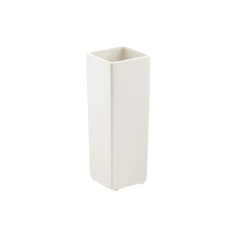 H2O Ceramic Vase S H1488 Horn White