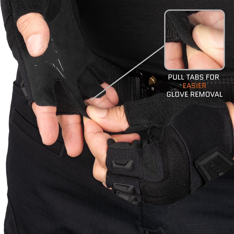 ACE Schakal Fingerless Tactical Gloves without Fingers for Paintball and